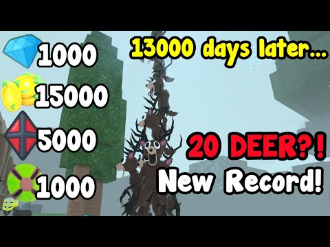 Surviving 13000 Days Solo In 99 Nights in the Forest Roblox! New Record!