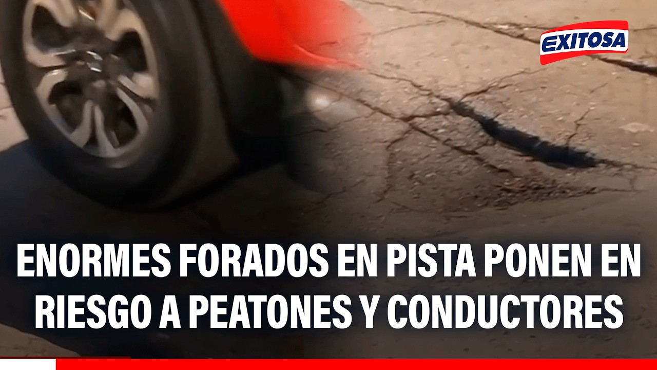 🔴🔵 Surquillo: Forados en Av. Andrés Avelino Cáceres ponen en riesgo a peatones y conductores