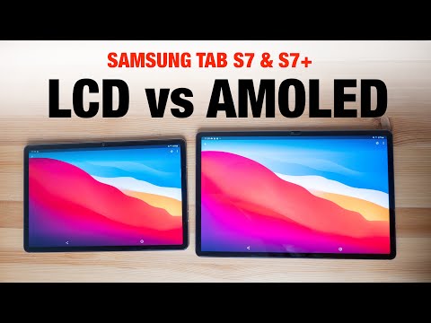 LCD vs AMOLED -- Samsung Tab S7 vs S7+ display comparison