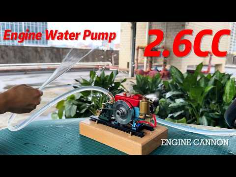 How to Build a Water Pump Using a 2.6cc Mini Engine?