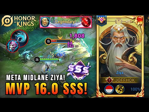 ZIYA’s Meta Mid Lane! 16.0 SSS MVP | High-Rank Match Gameplay | Honor of Kings