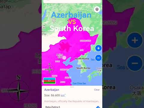 Azerbaijan vs South Korea!!Land size compramision!!#shrots#country