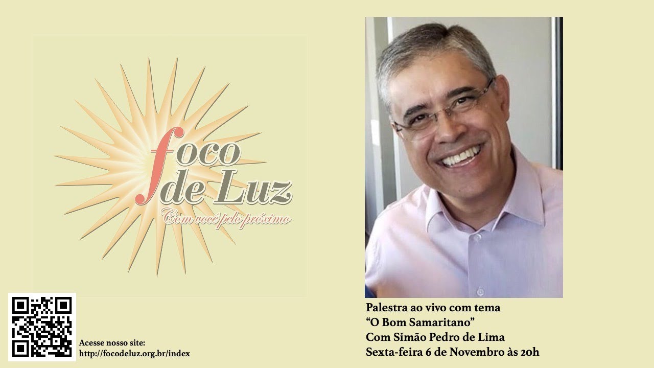 Palestra ao vivo "O Bom Samaritano" com Simão Pedro de Lima