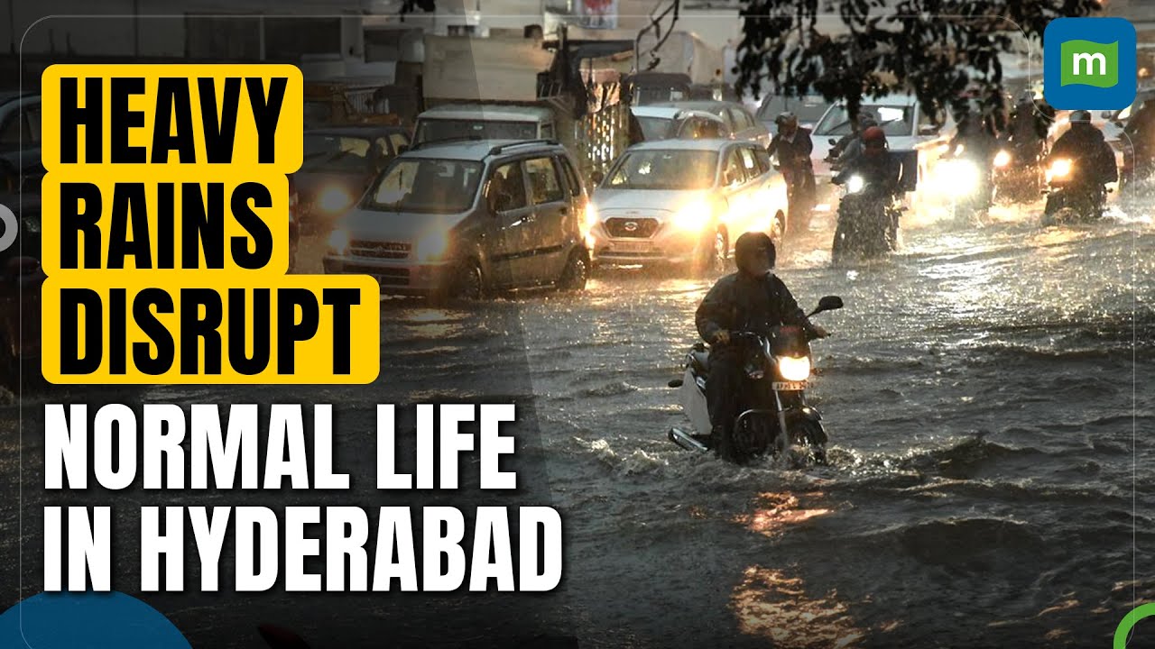 Heavy Downpour Causes Water-Logging in Hyderabad | IMD Predicts Thurnderstorm