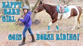 Happy Barn Girl Goes Horse Riding! | Crazy8Family