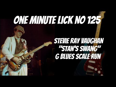 One Minute Lick No.125  Stevie Ray Vaughan Blues Scale Run