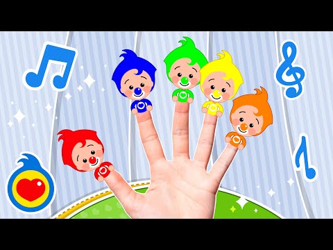 La Famiglia delle Dita Colorate 🖐️ Canzoni per Bambini 🤍 Plim Plim - Un Eroe del Cuore