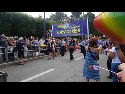 Gay Police in the Stockholm Pride parade 2016