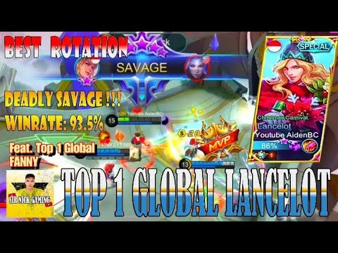 SIR NICK GAMING | TOP 1 GLOBAL LANCELOT SAVAGE BY YOUTUBE AIDENBC | AGGRESSIVE GAMEPLAY ~ MLBB