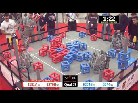 2015 VRC Arts Q37 - 1181A 1970B vs 9364B 6644 - 61 to 42 - VEX Worlds 2015 - Arts Division