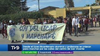Nueva marcha pacífica recorre las calles del centro de San Vicente