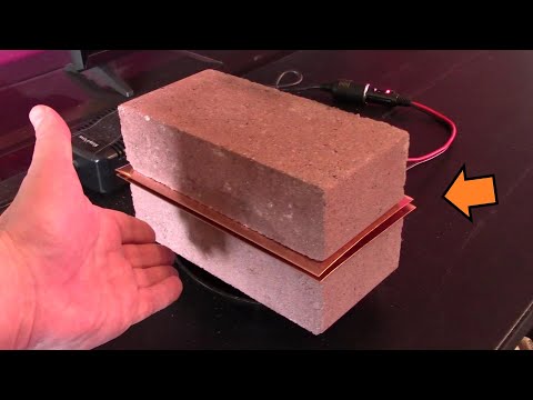 DIY Radiant Brick Space Heater with Copper Plates! 300F/150C (12v) 220C/428F PTC (10lb thermal mass)