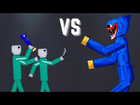 Squid Players VS Huggy Wuggy in People Playground