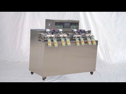 popsicle stick icelolly pouch filling sealing MC semi automatic 8heads juice filler 果汁灌裝機半自動8頭充填設備