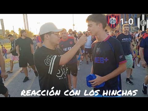 REACCIÓN CON LOS HINCHAS / SAN LORENZO 1-0 CENTRAL CÓRDOBA 