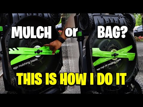 Bagging or Mulching grass? great debate! Installed the EGO select cut Mulching Blades on the LM2100!