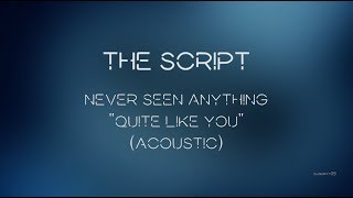The Script - Never Seen Anything &quot;Quite Like You&quot; (Acoustic) | Lyrics video