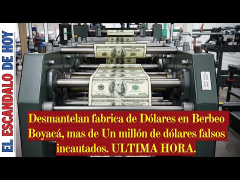 ¡GOLPE HISTÓRICO AL CRIMEN! Desmantelan fábrica de dólares falsos en Boyacá El Escándalo de Hoy.