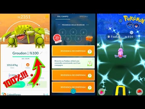 HO CATTURATO GROUDON SHINY NELL'EVENTO FEEBAS!!! - POKEMON GO [ITA]