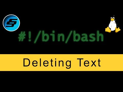 Deleting Text Bash Scripting