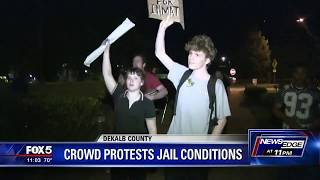 Crowd protests DeKalb County Jail conditions
