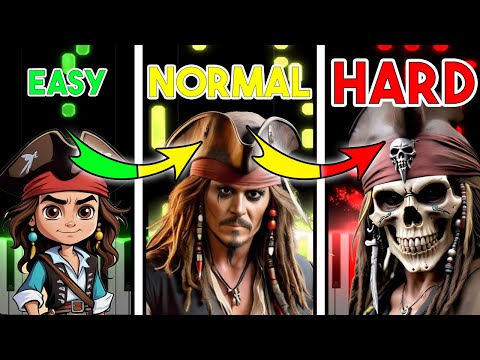 Video Thumbnail: 10 Levels of He's a Pirate | VERY EASY to EXTREMELY HARD | @akmigone