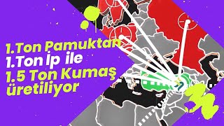 UNTEKS GRUP 1 Ton Pamuktan + 1 Ton İp ile = 1.5 Ton kumaş üretiliyor