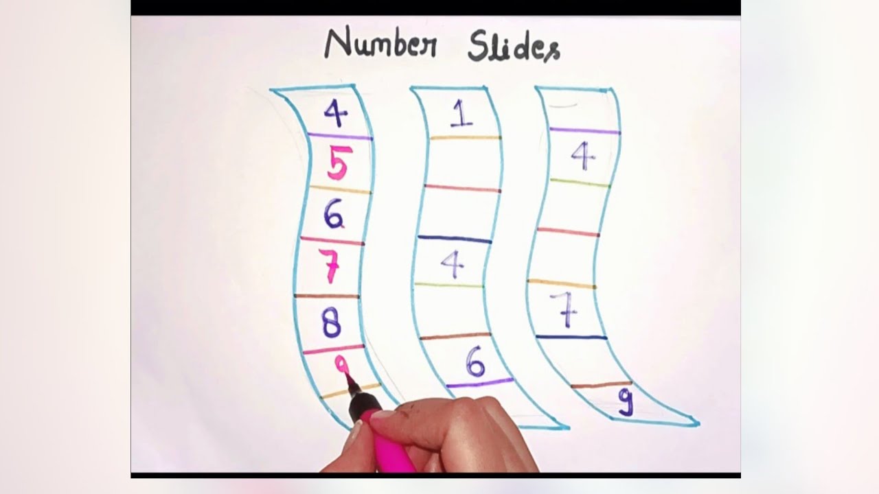 missing numbers slide worksheet for preschoolers || 1 2 3 for kids