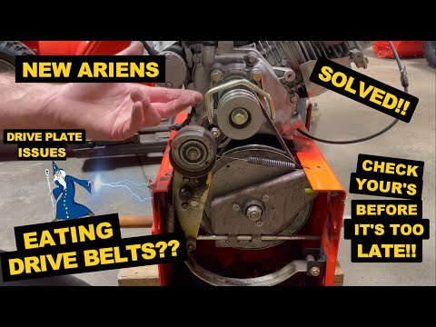 Ariens Deluxe + Platinum Snowblower drive belt and swing plate issue. Repair tutorial.