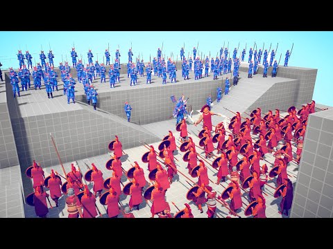 🔥 100X SPARTA ARMY vs DYNASTY ARMY - CASTLE RAID / Totally Accurate Battle Simulator ( TABS )