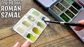 Painting My First Mandala with Roman Szmal Watercolors 🎨 Unboxing & Swatching