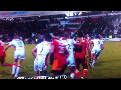 St Helens Catalan Dragons Darryl Millard last minute try HD