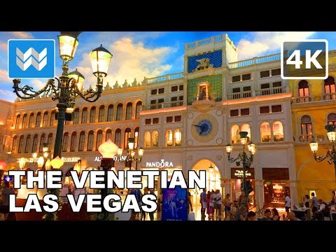 [4K] Grand Canal Shoppes no Venetian Hotel em Las Vegas, EUA - passeio a pé e guia de viagem 🎧