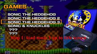 How to unlock sonic 3 and knuckles in sonic mega collection+