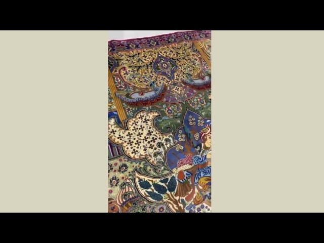 سجاد ايراني كشمر صوف - صناعة و نسيج يدوي | مقاس: 2...