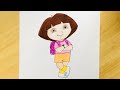 How To Draw Dora The Explorer Very Easy Step By Step