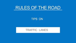 Download lagu 5 -TRAFFIC LANES - Rules of the Road - (Useful Tips) mp3 Download lagu 5 -TRAFFIC LANES - Rules of the Road - (Useful Tips) mp3