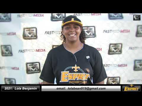 2021 Lola Benjamin Power Hitting First Base Softball Skills Video - Esprit Fastpitch