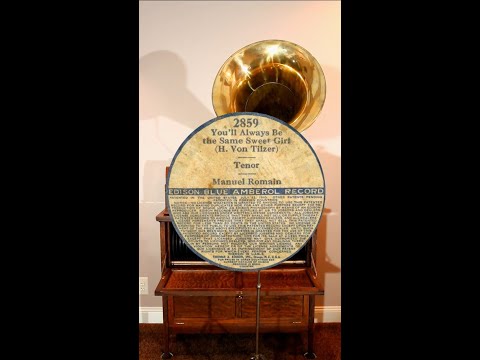 Tenor Manual Romain "You'll Always Be The Same Sweet Girl", Edison Blue Amberol cylinder record 2859