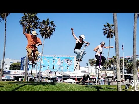 Venice Beach Transforms into an Extreme Pogo Playground