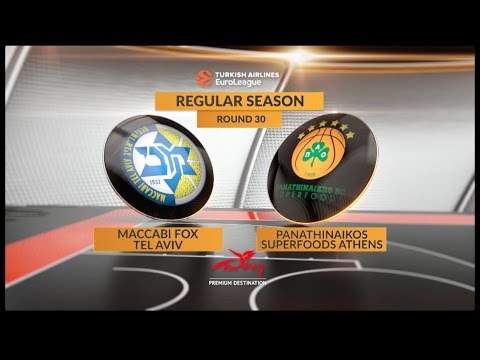 EuroLeague Highlights RS Round 30: Maccabi FOX Tel Aviv 61-81 Panathinaikos Superfoods Athens