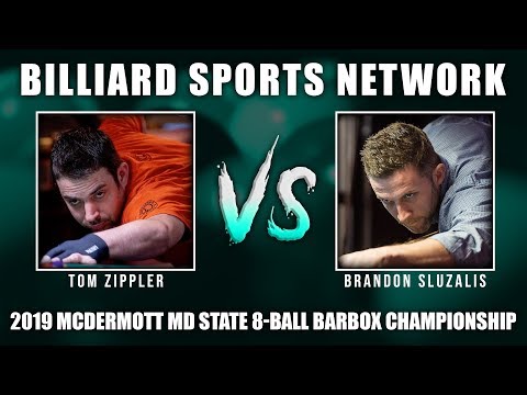 Match 20 Finals Brandon Sluzalis vs Tom Zippler - 2019 McDermott MD State 8-Ball Barbox Championship