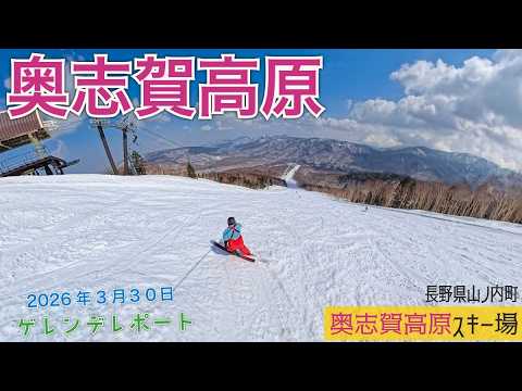 Video: 志賀高原 奥志賀高原スキー場 2026年3月30日【 Slope Report at Shiga Kogen Okushiga Ski Resort】