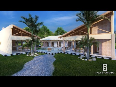 CASA EM " L " COM AREA DE CHURRASCO EXTERNA, IDEAL PARA CHÁCARA, SITIO OU FAZENDA  ( P - 140)