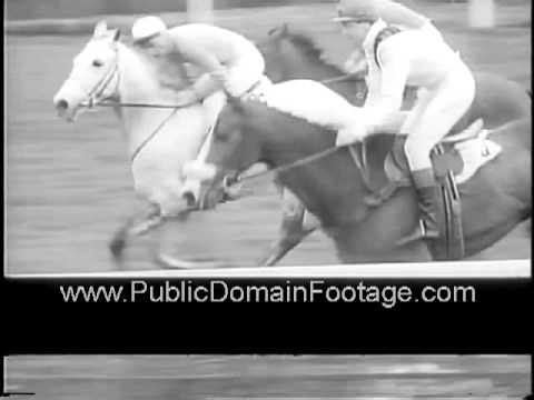British Grand National horse race 1961 archival stock footage   www.PublicDomainFootage.com