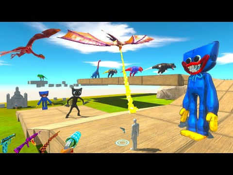 FPS AVATAR & HUGGY WUGGY JURASSIC WORLD 2 RESCUE MISSION - Animal Revolt Battle Simulator