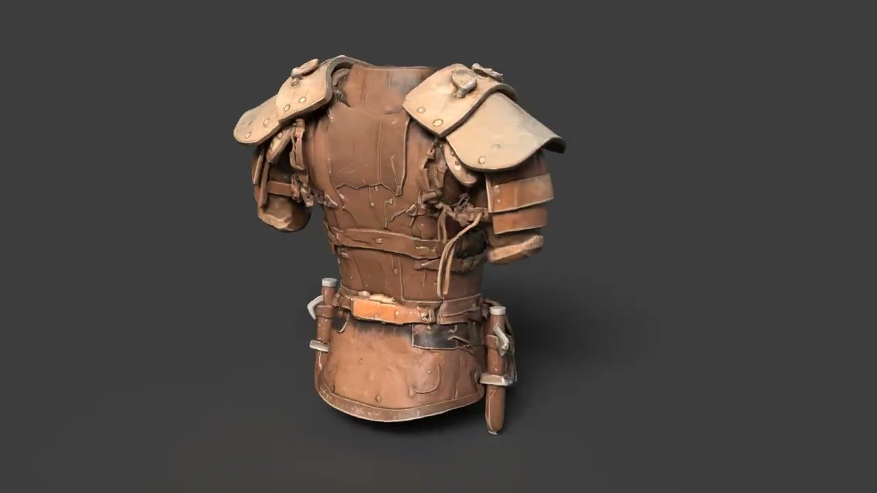 Chinese Warrior Wasteland Scavenger Armor 3D Model