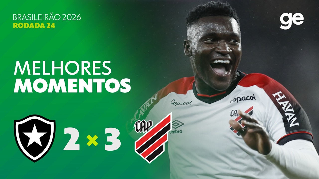 VÍDEO | Gols e melhores momentos de Botafogo 2×3 Athletico-PR pelo Campeonato Brasileiro-2026