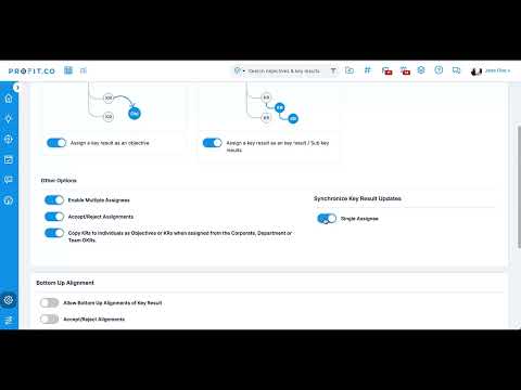 How does settings for Alignments and Dependencies work in Profit.co?