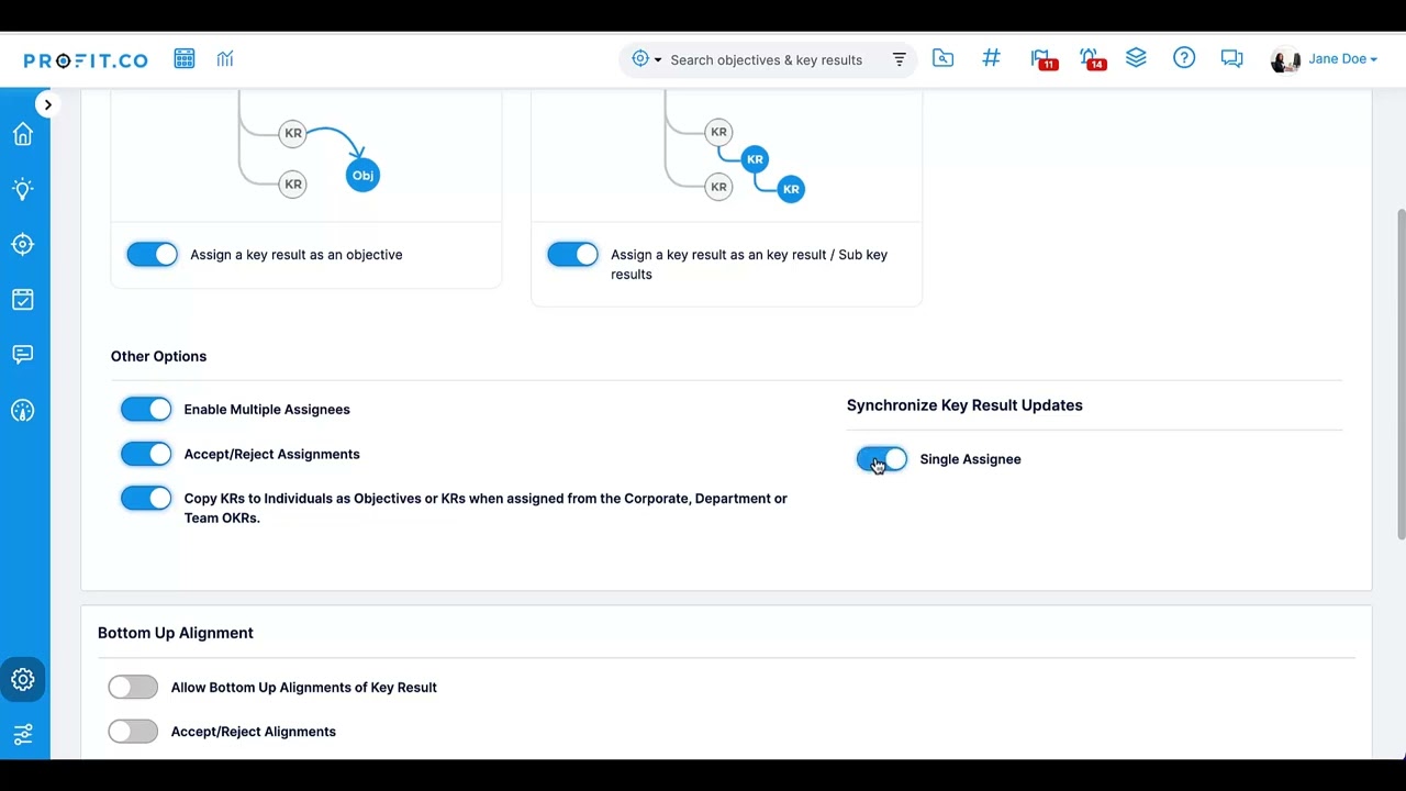 Overview of Alignment Settings | Profit.co